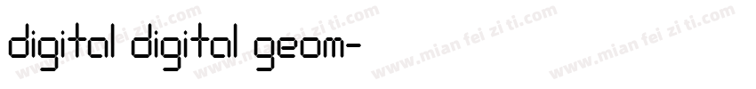 digital digital geom字体转换